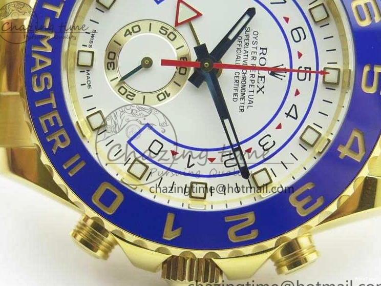 MiroTime 0303 YachtMaster II 116688 YG JF 1:1 Best Edition White Dial Blue Ceramic Bezel On YG Bracelet A Cozy 3577